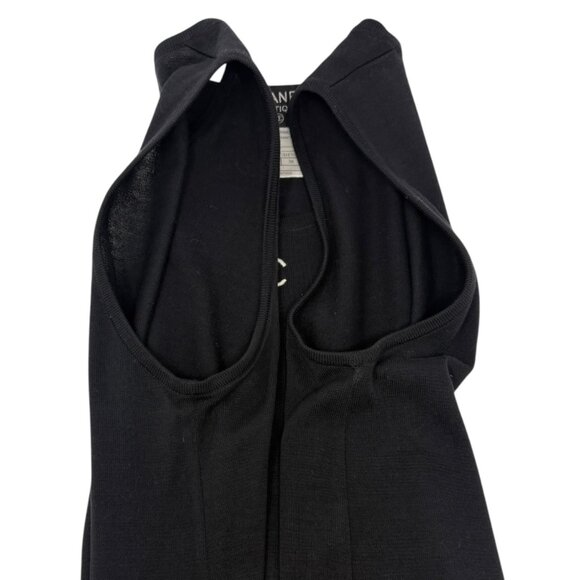 CHANEL Vintage 98P CC Mark Logo Summer Knit Tank Top #38 Black White [106500] - Picture 7 of 13